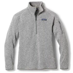 Patagonia Women's Light Gray Quarter-Zip Sweater